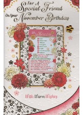 For A Special Friend On Your November Birthday (Keepsake Attachment)